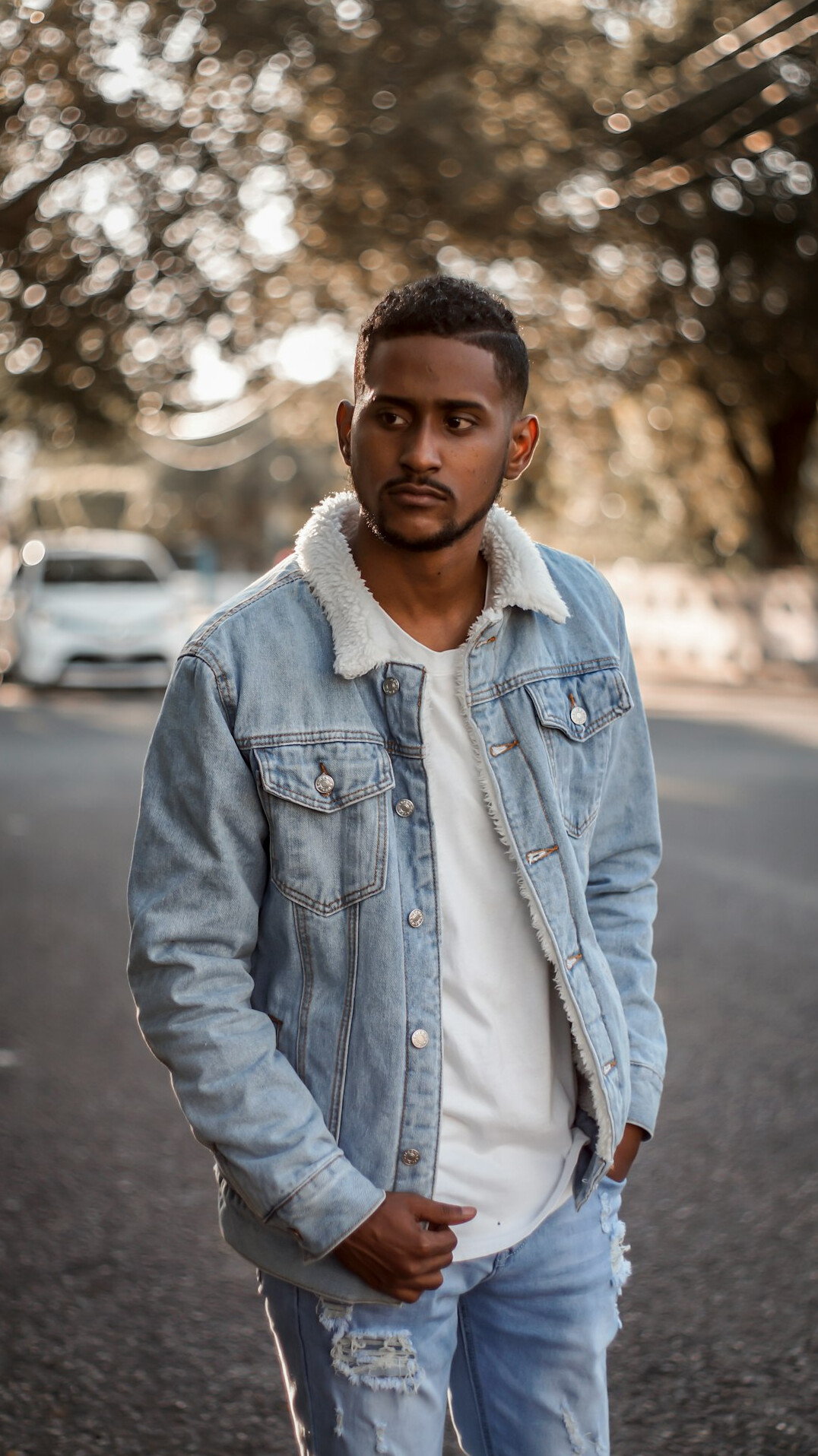 Portrait of a bearded man looking at the camera